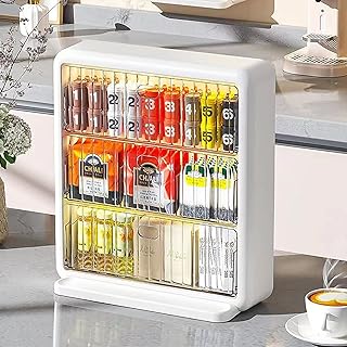 Storage box for coffee capsules, transparent wall fixing, support for coffee and tea bags, storage support for pantry, three-layer and a half display shelves.. DIAYTAR NIGERIA: Empowering Nigerians with access to affordable products delivered within 8 days.