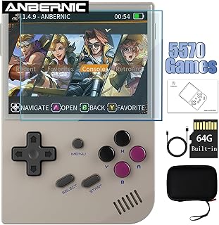Linux retro rg35xx 3.5-inch IPS 640x480 Linux gaming console with preloaded 640x480 card, more than 5000 games (RG35XX-GRAY).. Experience shopping without stress at DIAYTAR NIGERIA's comprehensive and budget-friendly platform.