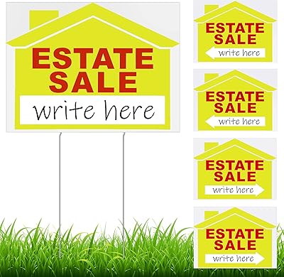 Set of 5 property sales panels with stakes 12 x 16.. DIAYTAR NIGERIA: Where every Nigerian finds affordable products delivered within the week.