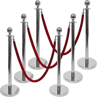 Set of 6 pieces (3 sets) of Laz crowd control barrier posts (color: silver).. Experience the ease of one-stop shopping with DIAYTAR NIGERIA's diverse catalog and nationwide delivery.