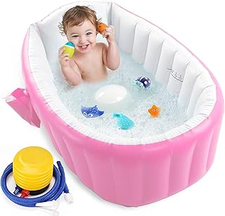 Yoyo Home Inflatable Baby Inflatable Bathtub for Baby, Nonmaid Portable Travel Bath, Small thick foldable bathtub with air pump (pink).. DIAYTAR NIGERIA: Where quality meets accessibility with affordable prices and prompt shipping.