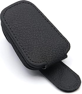 Mecacoz car holder carrier, magnetic suspension clip for car glasses, clip for ticket card, real leather storage clip (black).. Shop from anywhere in Nigeria and receive your DIAYTAR purchases at affordable prices within a week.