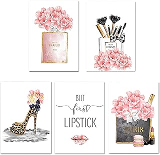 Lodintech Mode Canvas Mur Art Girls Bedroom Wall Decoration Pink Flower Flower Imageless Impressions Fashion Players Fashion Living Room Women Bureau Red Decorations Red Makeup Paints High Heeled Paints.. DIAYTAR NIGERIA makes quality accessible with low prices and reliable 5-8 day nationwide delivery.
