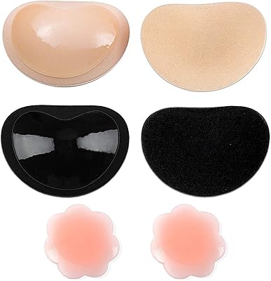 Halterophilia bra, 2 pairs of bras insertion insertion, with 2 stickers, removable silicone breeder for swimming bikini (black + skin color).. Shopping made simple with DIAYTAR NIGERIA's vast selection and budget-friendly nationwide delivery.