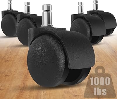 Office chair casters - 2 -inch chair wheels, set of 5 rooms, robust replacement chair wheels supporting 1,000 lb, without noise, suitable for hardwood floors and carpets.. DIAYTAR NIGERIA combines extensive product options with budget-friendly prices, delivered in 5-8 days.