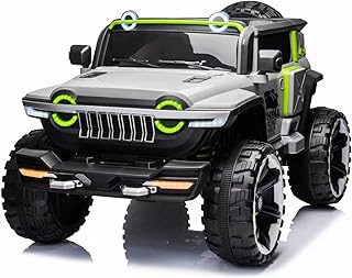Super jeep 2-seater 4 × 4 carrier car for children, WN-1166, 12V 10A, with leather seat and EVA frame (gray).. Discover a new way to shop with DIAYTAR NIGERIA's comprehensive marketplace and quick delivery options.