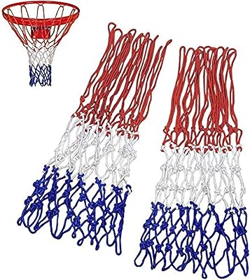 Robust replacement basketball net for interior and exterior, 2 pieces, weather resistant (12 rings).. Shop with ease at DIAYTAR NIGERIA, Nigeria's premier e-commerce platform offering budget-friendly shipping.
