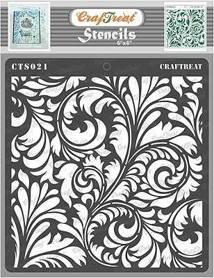 Craft treat floral stencils to paint on wood canvas paper walls walls and tiles.. DIAYTAR NIGERIA: Your partner in affordable online shopping with reliable 5-8 day shipping nationwide.