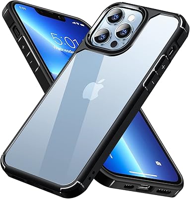 Infosun Transparent shell for iPhone 13 Pro Max, Ultra fine rigid rear shell in antichocy silicone for Apple iPhone 13 Pro Max 6.7 inch - Black.. DIAYTAR NIGERIA makes quality accessible with our diverse product range and dependable delivery service.