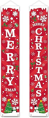 Merry Christmas banner - Christmas porch door decorations - Outdoor Christmas decoration - Red Banner Merry Christmas, Draft outdoor wall hanging state.. Experience the ease of modern shopping with DIAYTAR NIGERIA's comprehensive platform and quick delivery.