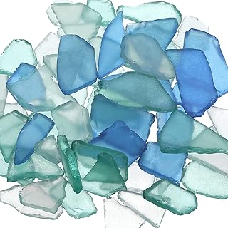 Sea glass Jitek 11 ounces in the Caribbean sea glass cut to the beach, wedding, interior decoration and craft supplies (blue, white, green).. Save time and money with DIAYTAR Nigeria’s online store.