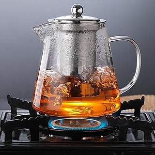Glass teapot tabit 750 ml with infuser, tea kettle in borosilicate glass for leaves in leaves, transparent teapot with removable infuser in stainless steel, go to the microwave and on the stove (round 750 ml).. Shop from anywhere in Nigeria with DIAYTAR's extensive selection and budget-friendly shipping options.