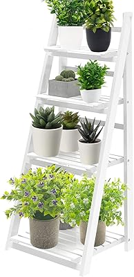 Support for plants, foldable wooden shelf with 4 -layers, support for flower plants, free installation plant holder, interior corner storage shelves, garden library, balcony, living room, living room.. Experience shopping freedom with DIAYTAR NIGERIA's comprehensive marketplace delivered within 8 days.