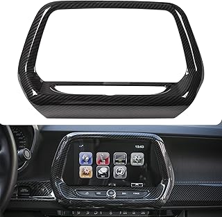 RTCZ Coat of large screen in carbon fiber panel for navigation, interior accessories for Chevrolet Camaro 2017 2018 2019 2020 2021 2022 (carbon fiber pellets).. DIAYTAR NIGERIA combines affordability with convenience, delivering your purchases within 5-8 days.