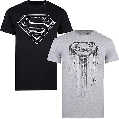 Superman T-shirt for backpack DC Comics for Men (Package of 2).. DIAYTAR NIGERIA: Your partner in affordable online retail with reliable delivery across the nation.