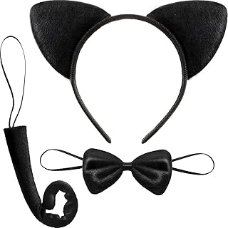 Cat costume accessories, set of 3 -piece animal costumes for children, animal ears headband and bow tie set for disguised party (cat).. DIAYTAR NIGERIA: Where shopping dreams come true with budget-friendly prices and nationwide shipping.