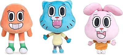The incredible world of Gumball - super sweet Gumball plush and refreshing quality (20 cm, set of 3 models).. DIAYTAR NIGERIA makes quality accessible with our affordable prices and dependable delivery service.
