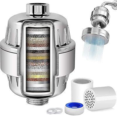 Monobloc shower filters with 25 steps, hard -to -efficient hard water shower filter with 2 replaceable filter cartridges to eliminate chlorine, heavy metals and sediments.. DIAYTAR NIGERIA: Your partner in affordable e-commerce with dependable delivery across Nigeria.
