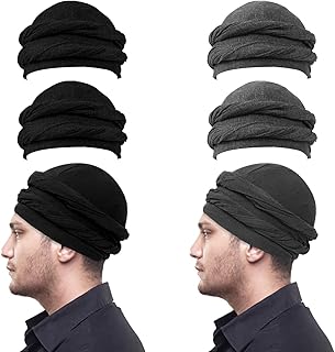 4 pieces for elastic men lined with satin halo vintage turban turban wrap head tie scarf for men, black, black.. Save more, wait less — DIAYTAR Nigeria delivers faster than ever.