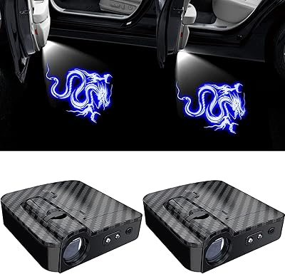 Car door lighting logo projector, 2 accessory rooms with Blue Fire Dragon logo, is suitable for all car models with infrared sensor, non -destructive and wireless installation.. Shop smarter with Nigeria's premier e-commerce platform, featuring affordable products delivered nationwide.