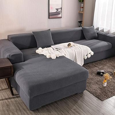 Elastic sofa cover for sofa -shaped sofa, universal non -slip sofa for pet for l, 3 seats + 4 places.. Shop with confidence at DIAYTAR NIGERIA, enjoying competitive prices and delivery within 8 days.