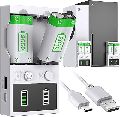 Rechargeable batteries for Xbox Series X/S controllers, 2 high capacity 2650 mAh batteries with charger support, 2 in 1 batteries with LED indicator, charging accessories for Xbox Series X/S.. Transform how you shop with DIAYTAR NIGERIA's vast selection and budget-friendly delivery options.