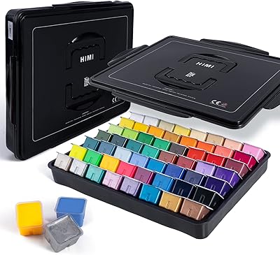 HEMI GOUACHE paint set, 56 color x 30 ml, unique design, non -toxic, gouache painting for watercolor paper - perfect for beginners, students and artists.. Shop local, shop fast — DIAYTAR Nigeria delivers across the country.