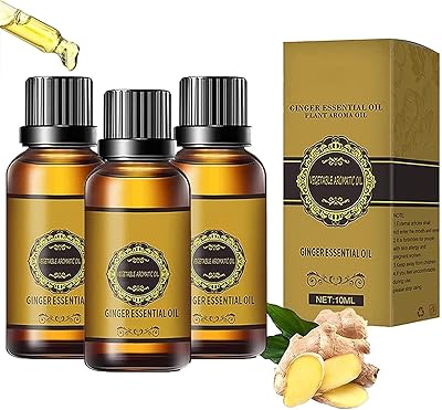 3pcs ginger oil for abdominal drainage, natural ginger oil, lymphatic drainage massage, organic ginger oil for massage.. DIAYTAR NIGERIA: Where smart shoppers find everything they need at prices they can afford.