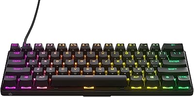Steelseries Apex Pro Mini - Mechanical game keyboard - The fastest keyboard in the world - Adjustable actuation - Compact factor for 60 % - Layout in English (QWERTY).. DIAYTAR NIGERIA revolutionizes access to quality products with affordable prices and dependable shipping.