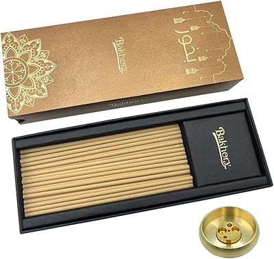 100 pieces - Bakuri incense sticks 3 mm OUD 52g flavor with copper incense burner for the house and the office.. DIAYTAR NIGERIA: Connecting Nigerians with their needs through our affordable and diverse marketplace.