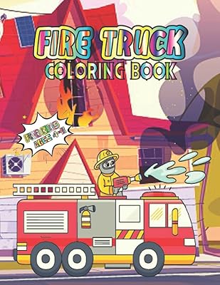Fire truck coloring book for children from 4 to 8.. DIAYTAR NIGERIA: Bringing the marketplace to every Nigerian with affordable prices and quick delivery.
