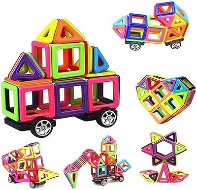 Set of magnetic construction blocks with preschool educational steam bricks.. DIAYTAR NIGERIA: Revolutionizing how Nigerians shop with affordable prices and prompt delivery services.