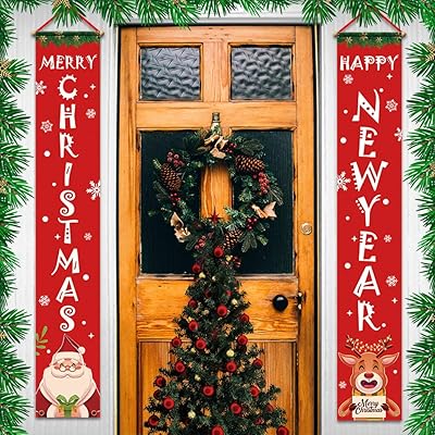 DS Decor Christmas and New Year Banners, Suspended Banner, Flag For the House, Interior and Outdoor Wall, Christmas Festival Decorations (Style 2, 71 x 12 inches).. DIAYTAR NIGERIA: Bringing quality products to your doorstep at prices that won't break the bank.