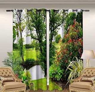 Curtain in polyester fabric with 3D Dami digital printing for the design of the living room - multicolored (door length of 2, 4 x 9 feet).. Shop efficiently with DIAYTAR NIGERIA, offering thousands of products at unbeatable prices delivered promptly.
