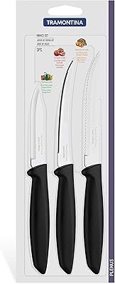 Set of versatile knives with three tramontina uses to peel tomatoes and steaks.. Shop with purpose and save with DIAYTAR NIGERIA's extensive platform and nationwide delivery service.
