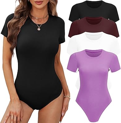 Pruption combination Round neck short sleeves for women, 4/5 pieces.. DIAYTAR NIGERIA: Connecting Nigerians with affordable products delivered promptly nationwide.