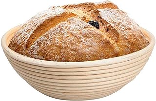 Pannetone Round Oban basket for bread fermentation - bread bowl in dough, bakery gifts, sourdough baskets.. DIAYTAR NIGERIA: Connecting Nigerians with their needs through our affordable and diverse marketplace.