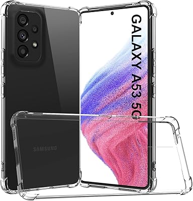 Youbox Samsung Galaxy A53 Mobile Cover, Flexible Transparent Mobile Cover Shock absorption in heat resistant polyurethane compatible with Samsung Galaxy A53 5G, Crystal Clear.. Shop without limits at DIAYTAR NIGERIA and receive your purchases at budget prices within the week.