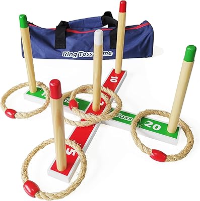Totits game set - Wooden rings launch 5 pieces of rope rings with Hoopla transport bag.. Shop with confidence at DIAYTAR NIGERIA, Nigeria's premier affordable e-commerce platform.