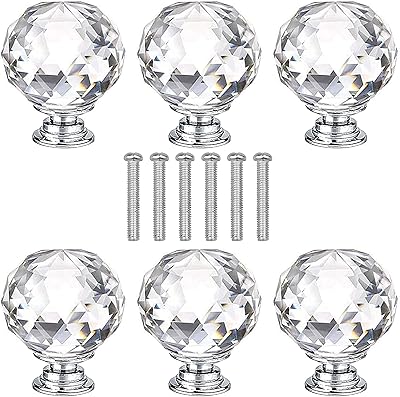 Set of Round Porte Handles in Vintage Shabby Chrome Crystal Glass.. Experience the future of online shopping with DIAYTAR NIGERIA's extensive product range and competitive pricing.