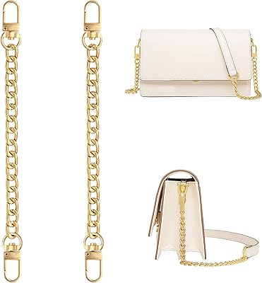 2 pieces 7.9 "DIY wallet chain strap, flat wallet chain strap, bag extension strap, decorative accessories for wallets, handbags, shoulder bags - gold.. DIAYTAR NIGERIA: Where quality meets affordability, with thousands of products delivered in less than 8 days.