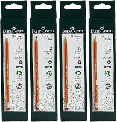 Faber-Castell Bonanza HP graphite pencil with rubber tip, 12-piece box x 4.. DIAYTAR NIGERIA: The marketplace that brings affordable products to every Nigerian home in under 8 days.