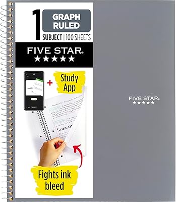 Five-star spiral notebook, 1 subject, lined outdoor paper, 11 \ "x 8-1/2 \", 100 sheets, gray (620000AA3).. Your go-to destination for affordable online shopping, DIAYTAR NIGERIA delivers in under 8 days.