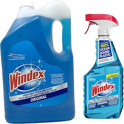 Original Windex window cleaner and windows (950 ml/5 liters, blue).. Easy checkout, quick delivery — shop now on DIAYTAR Nigeria.