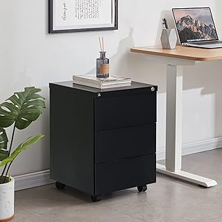 A storage cabinet with a mobile robust steel base, composed of 3 storage drawers, an office furniture with a modern and elegant design, black.. Experience the satisfaction of affordable shopping with DIAYTAR NIGERIA's nationwide 5-8 day delivery.