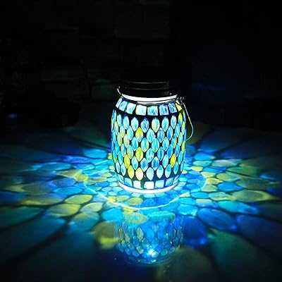 Solid lamps hanging outdoors, sunscreen lamps, light blue mosaic lights, waterproof sunscreen for the outside, the garden, the terrace, the aisle and the patio decoration.. DIAYTAR NIGERIA transforms dreams into deliveries with our affordable prices and reliable shipping.