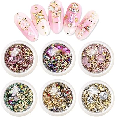 6 mixed boxes nail art diamond rhinestones crystal pearls gems 3D decoration nail art nail supplies.. DIAYTAR NIGERIA: Revolutionizing how Nigerians shop with affordable prices and prompt delivery services.