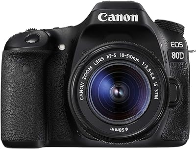 Kit d'objectif canon eos 80d - 24,2 mp, appareil photo reflex, 18 - 55 mm is stm, noir.. Enjoy low prices, wide selections, and reliable delivery with DIAYTAR Nigeria.