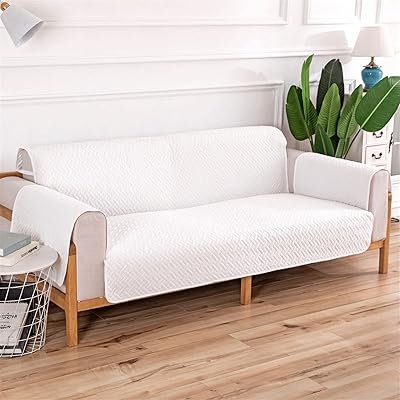 XYWML Quatering sofa cover, non -slip furniture protection armrest, removable reversible sofa cover (color: white, size: 2 places.. Shop without boundaries at DIAYTAR NIGERIA, offering affordable products with convenient delivery times.