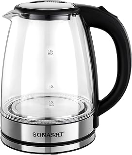 Sonashi wireless kettle 18 liter skt-1809 glass with locking cover.. Experience shopping satisfaction with DIAYTAR NIGERIA's vast selection and budget-friendly delivery options.